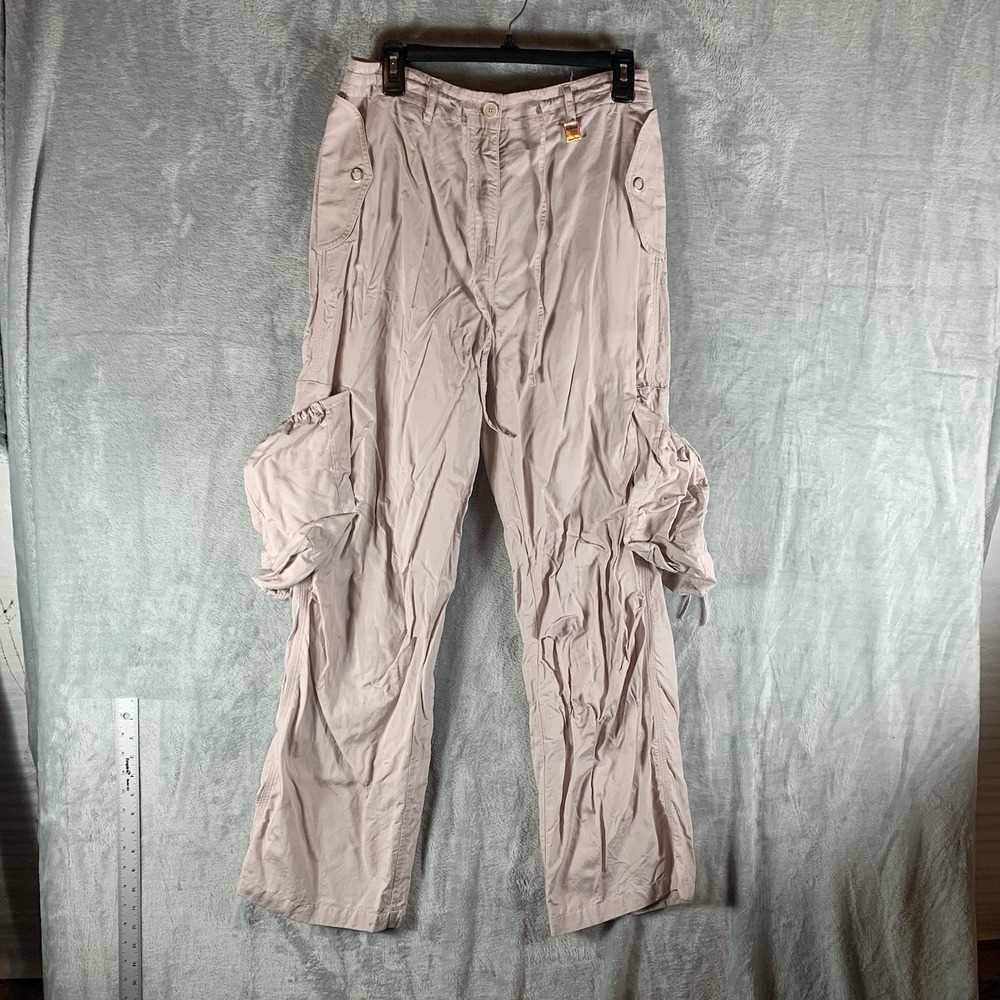 Matin Kim Women's Pants Cargo Pink Seoul M‎ Drawstring High Rise